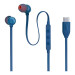 Проводные наушники JBL TUNE 310C USB (JBLT310CBLU), влагозащита, синие