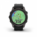 Часы Garmin Fenix 7S PRO Sapphire Solar Edition 42 мм титановый угольно-серый DLC с силиконовым ремешком 010-02776-11