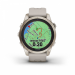 Часы Garmin Fenix 7S PRO Sapphire Solar 42 мм золотистый корпус со светло-песочным ремешком 010-02776-15