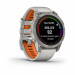 Часы Garmin Fenix 7 PRO Sapphire Solar 47 мм титановый серый с серо-оранжевым ремешком 010-02777-21