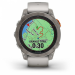 Часы Garmin Fenix 7X PRO Sapphire Solar Edition 51 мм титановый корпус с дымчато-серым оранжевым ремешком 010-02778-15