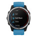 Часы Garmin Quatix 7 с синим силиконовым ремешком 010-02540-61