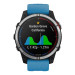 Часы Garmin Quatix 7 с синим силиконовым ремешком 010-02540-61