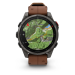 Часы Garmin Fenix 8 Pro 47 мм AMOLED Sapphire Carbon Grey DLC Titanium / Chestnut Leather Band (010-03198-40)