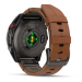 Часы Garmin Fenix 8 Pro 47 мм AMOLED Sapphire Carbon Grey DLC Titanium / Chestnut Leather Band (010-03198-40)