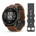 Часы Garmin Fenix 8 Pro 51 мм AMOLED Sapphire Carbon Grey DLC Titanium / Chestnut Leather Band (010-03199-40)