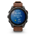 Часы Garmin Fenix 8 Pro 51 мм AMOLED Sapphire Carbon Grey DLC Titanium / Chestnut Leather Band (010-03199-40)