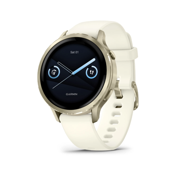 Часы Garmin Venu 4 41 мм Lunar Gold with Bone Silicone Band (010-03013-00)