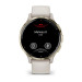 Часы Garmin Venu 3S цвета слоновой кости с золотистым безелем 010-02785-04