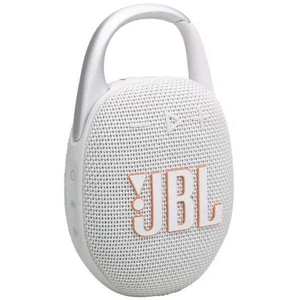 Портативная акустика JBL Clip 5 White, влагозащищенная, JBLCLIP5WHT