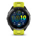 Часы Garmin FORERUNNER 965 черные, темно-серый DLC титановый безель, с желто-черным ремешком 010-02809-12