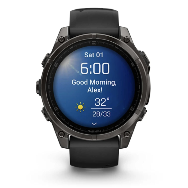 Часы Garmin Fenix 8 47 мм AMOLED Sapphire Carbon Gray DLC Titanium Black / Pebble Gray 010-02904-21