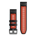 Ремешок Garmin QuickFit 26 Watch Bands Black/Flame Red Silicone 010-13281-06