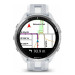Часы Garmin FORERUNNER 965 белые, титановый безель, с белым ремешком 010-02809-11