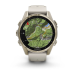 Часы Garmin Fenix 8, 43 мм, AMOLED, Sapphire Soft Gold with fog Gray/Dark sandstone silicone band (010-02903-11)