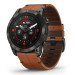 Часы Garmin EPIX PRO Gen 2 Sapphire Edition 51 мм, титановый угольно-серый, DLC, коричневый кожаный ремешок 010-02804-30