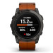 Часы Garmin EPIX PRO Gen 2 Sapphire Edition 51 мм, титановый угольно-серый, DLC, коричневый кожаный ремешок 010-02804-30