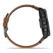 Часы Garmin EPIX PRO Gen 2 Sapphire Edition 51 мм, титановый угольно-серый, DLC, коричневый кожаный ремешок 010-02804-30