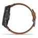 Часы Garmin EPIX PRO Gen 2 Sapphire Edition 51 мм, титановый угольно-серый, DLC, коричневый кожаный ремешок 010-02804-30