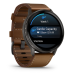 Часы Garmin Venu 4 45 мм Slate with Black Silicone Band and Brown Leather Band (010-03014-03)