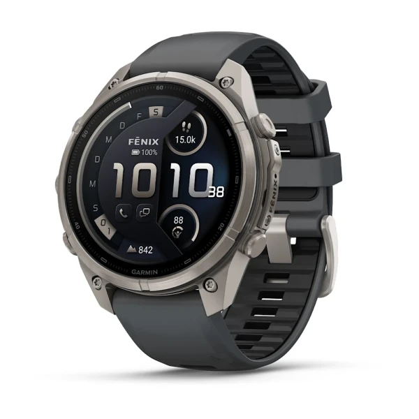 Часы Garmin Fenix 9 Pro 47 мм AMOLED LTE Titanium, Graphite/Black (010-04336-21)