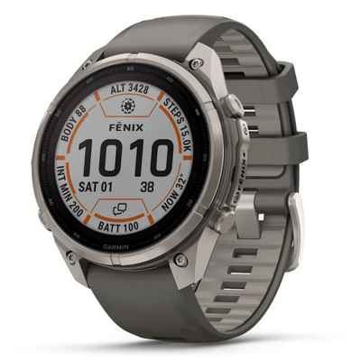 Часы Garmin Fenix 9 Pro 47 мм Solar LTE Titanium, Pebble Grey/Silver Grey (010-04338-00/010-04338-01)